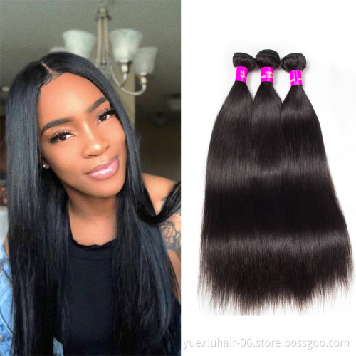Top Selling cuticle aligned hair Mink Brazilian human hair weave bundles Straight Natural hair extensions